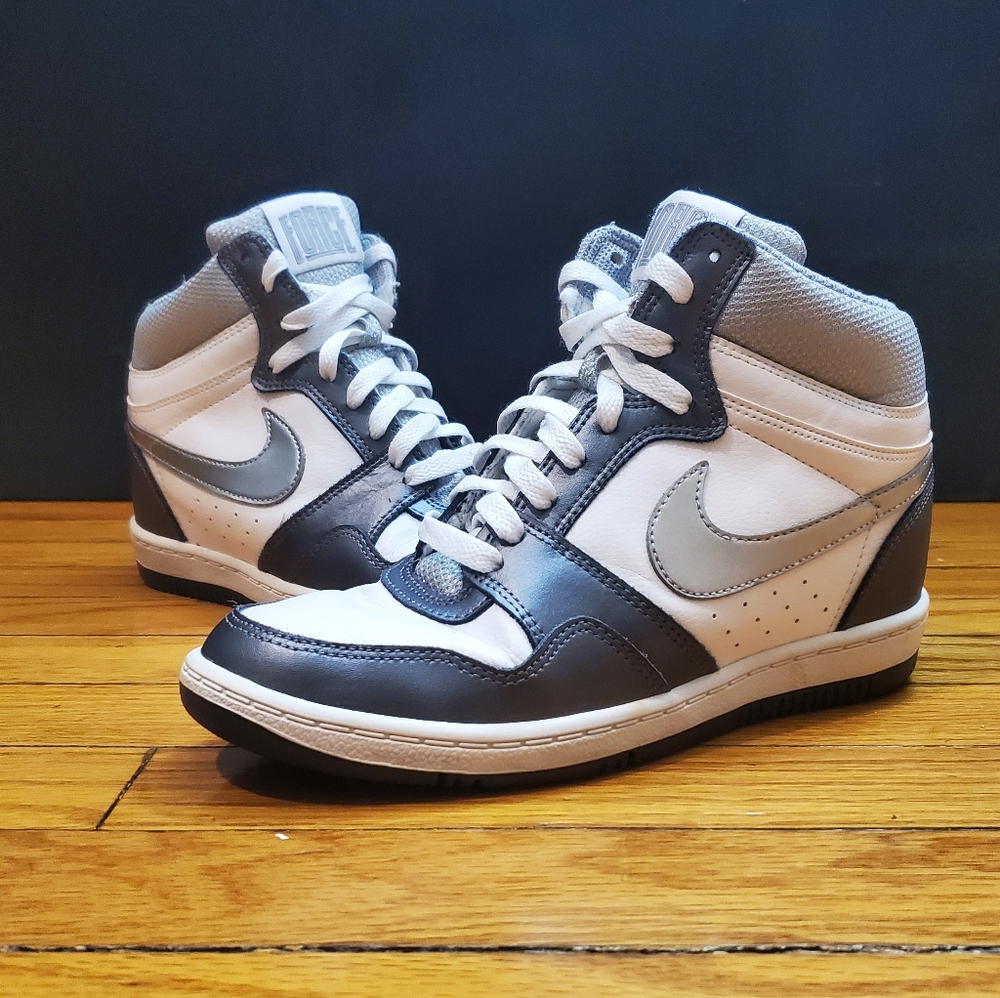 Wmns Nike Force Dunk Sky Hi Hidden Wedge Heel sneaker Sz 8